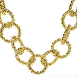 Oscar de la Renta Goldtone & Crystal Rope Link Necklace